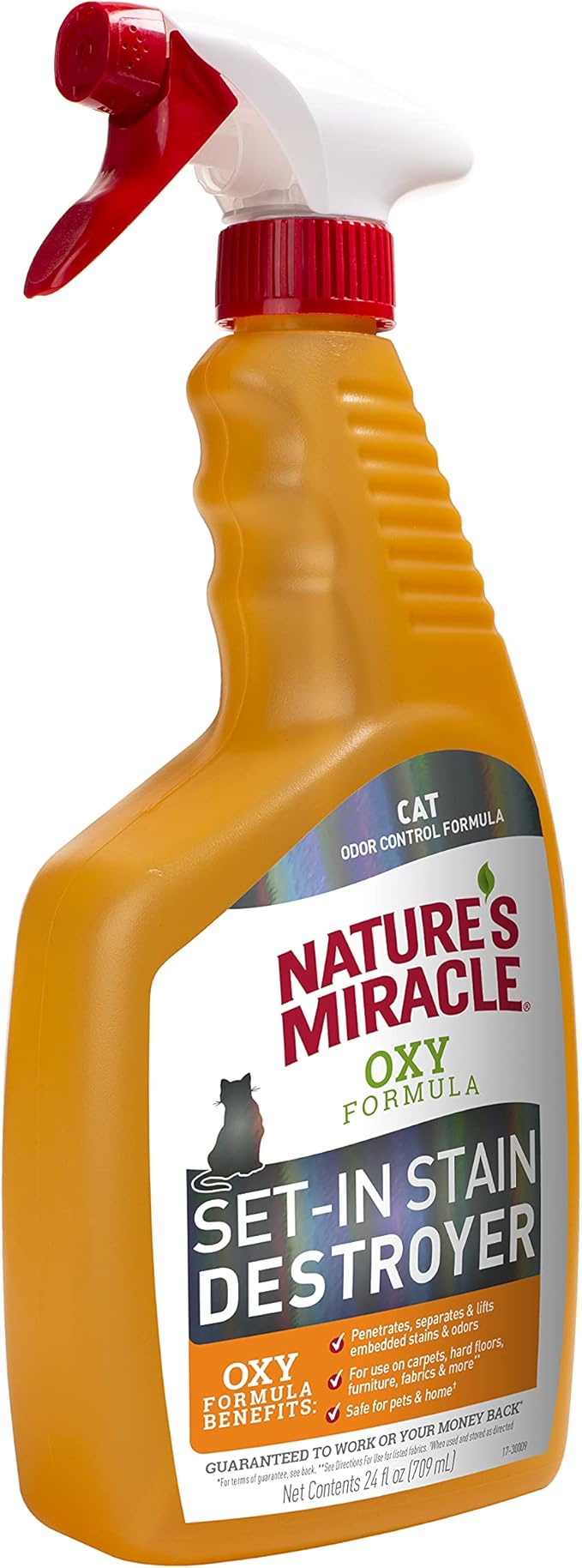 Nature's Miracle Just for Cats Oxy Stain and Odor Remover, 24 Fl Oz (Pack of 2)