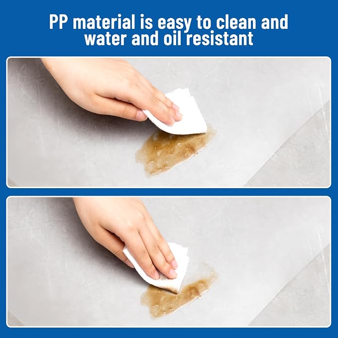 Frienda Set of 5 Wire Shelf Liner 18 x 36 Inch Heavy Duty Waterproof Shelf Liners for Wire Shelving, Non Adhesive Plastic Mat for Metal Rack Kitchen Shelves, Shoe Rack(Clear)