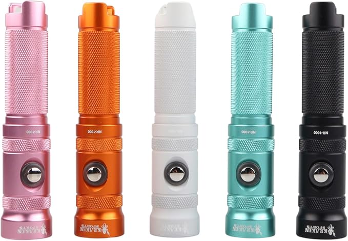Kraken Sports NR-1000 Back Up Dive Light 1000 Lumens, 330ft/100m Depth Rating, 90 Minutes Burn Time at Full Power, Seafoam
