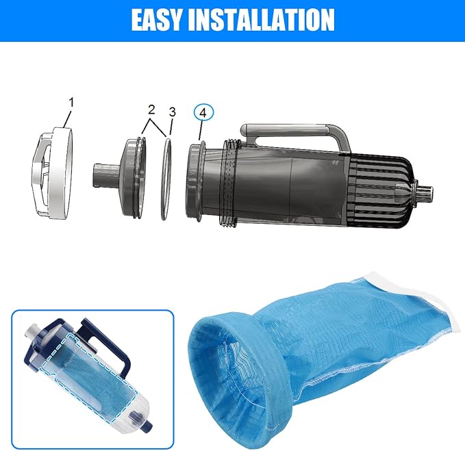 AXW538 Pool Leaf Canister Permanent Bag Upgraded Heavy Duty Mesh Bag Replacement SW-10-538 Compatible with Hayward W530 Series Pool Leaf Canister