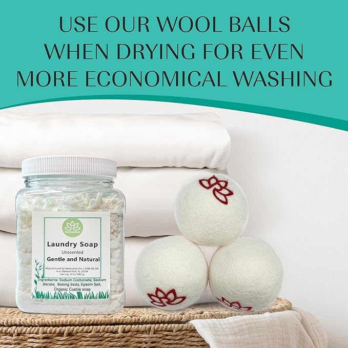 Natural Laundry Detergent Soap | Hypoallergenic Deep Cleaning Washing Powder | Eco-Friendly, Safe, and Effective BORAX, SODA ASH, EPSOM SALT, BAKING SODA and CASTILE SOAP (65 Loads) (Unscented)