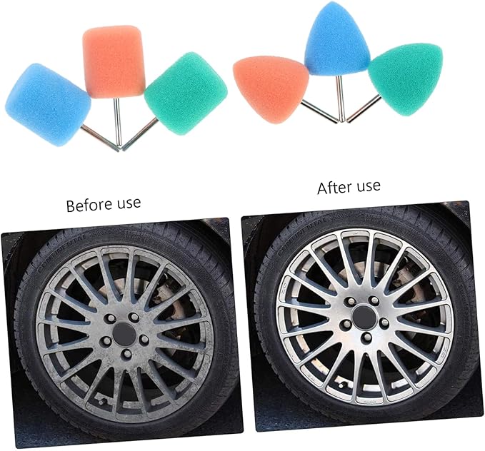 OUNONA 80pcs Auto Drill Polishing Pads Kit Buffing Wheel for Car Detailing Furniture Polishing Versatile Sponge Pads for Electric Pneumatic Polishers