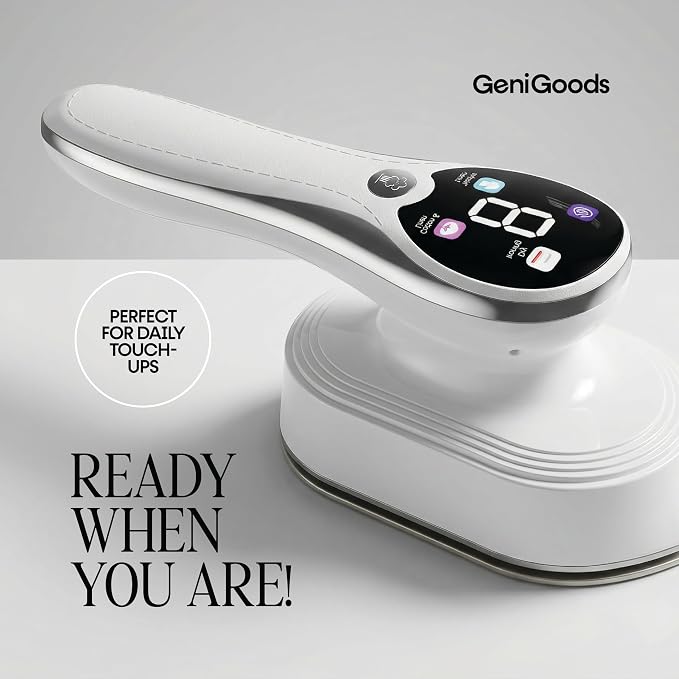 Handheld White Garment Steamer & Iron 2-in-1, Fast 10s Heat-Up Portable Clothes Steamer with LED Display, 4 Smart Modes & Leak-Proof Design – White Travel and Home Wrinkle Remover
