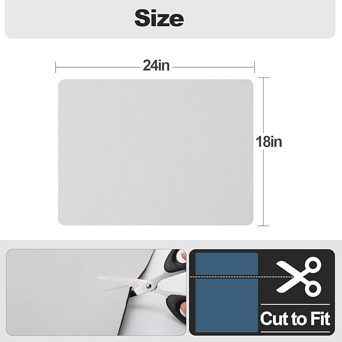 Ecotrim - Dish Drying Mat for Kitchen Counter | Coffee Bar Mat for Countertops | Heat Resistant Drainer Mat with Non-slip Rubber Backed | Hide Stain Kitchen Absorbent Draining Mat | Light Grey 18"x24"