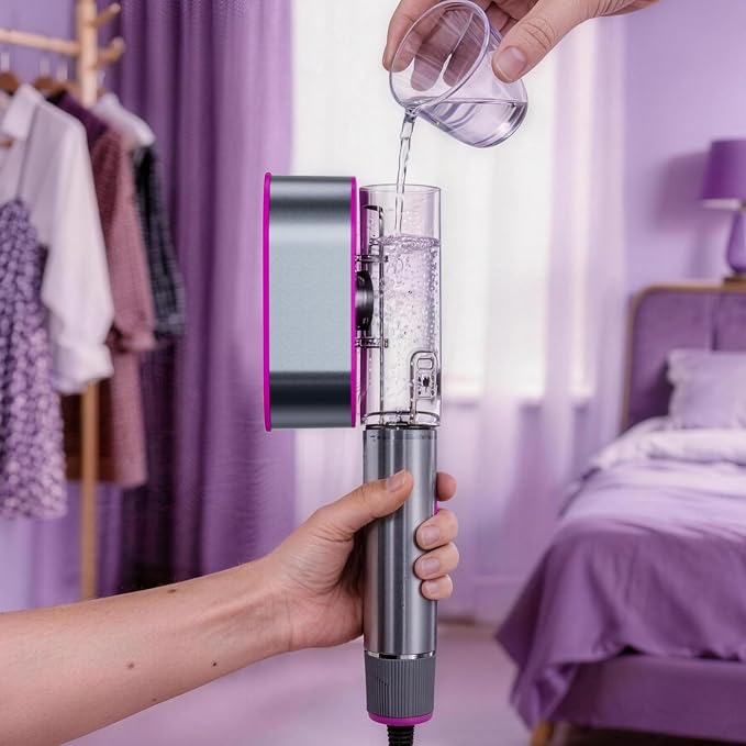 DEARBBEE Portable Travel Steamer for Clothes, 1200W Powerful Garment Wrinkle Removal with 7 Modes, 30s Fast Heat Up, 2 in 1 Compact Design for Home & Travel