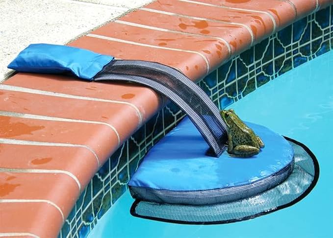 SWIMLINE HYDROTOOLS Frog Log - Small Animal Saving Escape Ramp for Pools & Spas - Heavy Duty Material Pool Critter Escape Ramp - Reduces Maintenance - 2-Pack, Blue