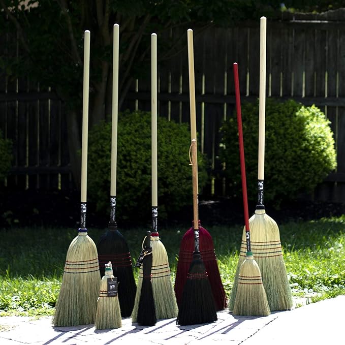 LaPrima Shops Authentic Amish Hand Made All Broomcorn Broom (57-Inch/Large)