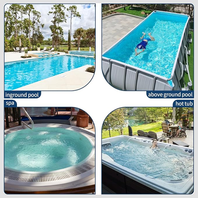 Rechargeable Pool Leaf Vacuum with Telescopic Pole, 83GPM Powerful Suction – Cordless Pool Skimmer for Inground & Above Ground Pools with 6.6Gal Leaf Catcher Bag for Heavy Debris Areas