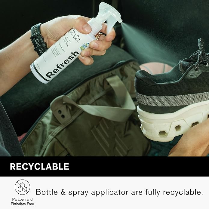 Jason Markk Repel Spray & Refresh Bundle, Non-Aerosol Water & Stain Repellent Spray w/Shoe Deodorizer, Safe for Leather, Suede, Nubuck, Canvas, Cotton, Nylon, Knit, Woven, Mesh