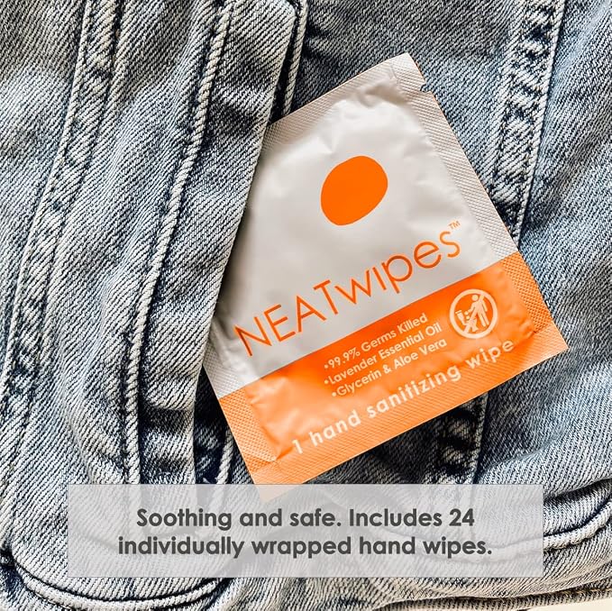 Disposable Bibs & Hand Sanitizing Wipes | Adhesive Tab Napkins for Eating, Personal Use, Home Care & Business | Fresh Citrus Disposable Wet Wipe | Adults, Kids & Elderly Senior