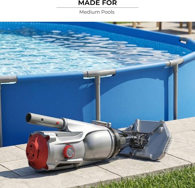 VOLTERA 33 Cordless Handheld Pool Vacuum – Rechargeable Cleaner for Small to Medium Pools, Large Debris Capacity, Dual Filter System for Everyday Pool Maintenance