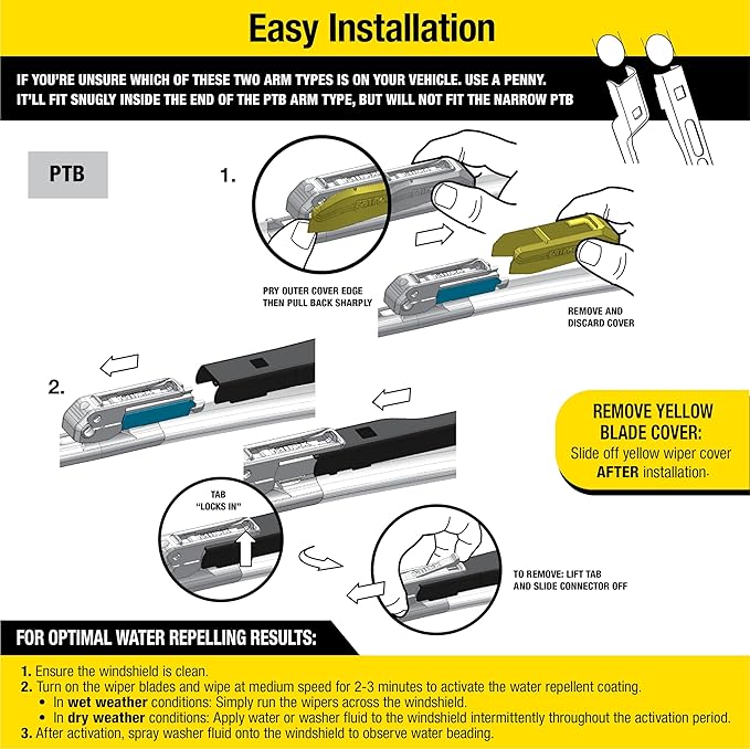 Rain-X 810237 Repellency Water Repellent Wiper Blades, 26" & 22" Windshield Wipers, All Weather Streak-Free for Enhanced Visibility w/ Water Repellency Formula