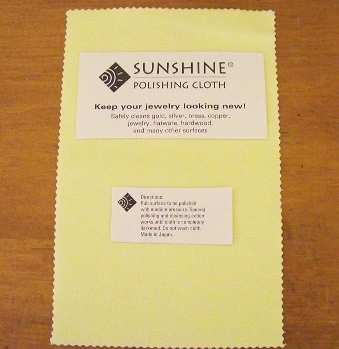 20 Sunshine Polishing Cloth for Sterling Silver, Gold, Brass and Copper Jewelry Polishing Cloth