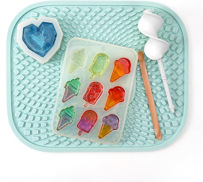 Resiners No Leakage Resin Mat, Silicone Mat for G3 Resin Curing Machine, Easy to Clean, 11.8" x 9.8" Heat Resistant Epoxy Resin Mat for Mold Casting, Jewelry Making, DIY Decor