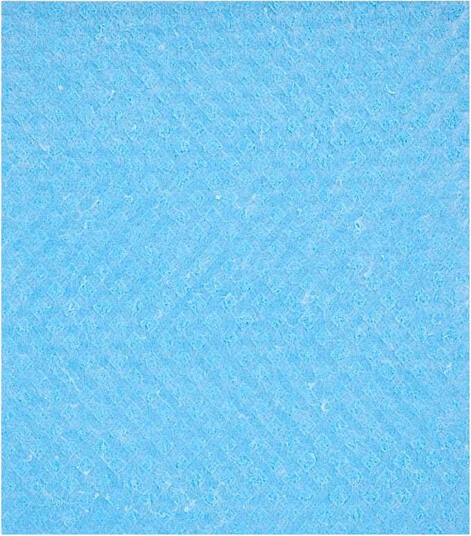Restaurantware Swedish Dishcloths Pack of 200 Cellulose Reusable Absorbent Blue Kitchen Towels, Washable Quick-Dry Dish Towels, Sustainable Blue Cleaning Cloths Super-Absorbent Biodegradable Odorless