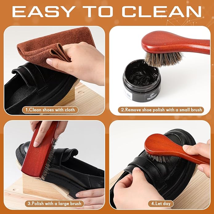 9 Pcs Shoe Shine Valet Box