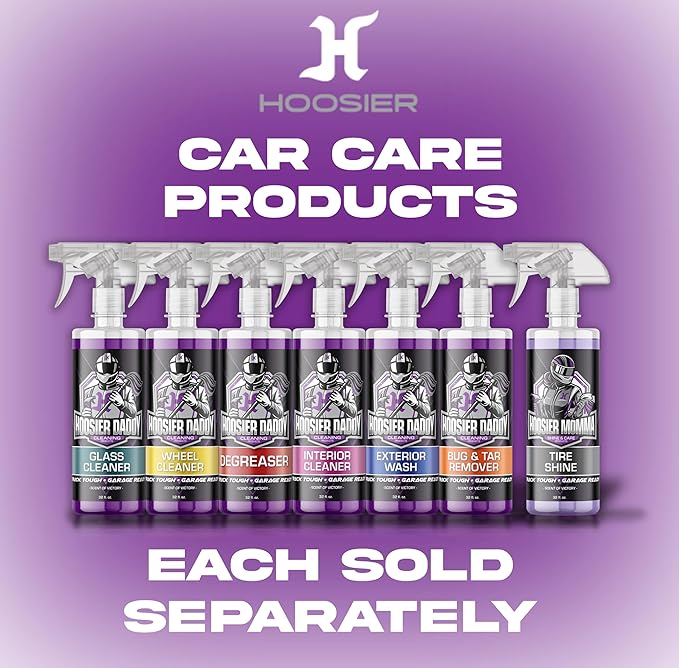 Hoosier Daddy 16oz Car Bug & Tar Remover - Fast-Acting Formula Dissolves Tough Bugs, Tar, & Sap - Easy Spray-On, Wipe-Off Solution for a Spotless Polished finish + Air Freshener