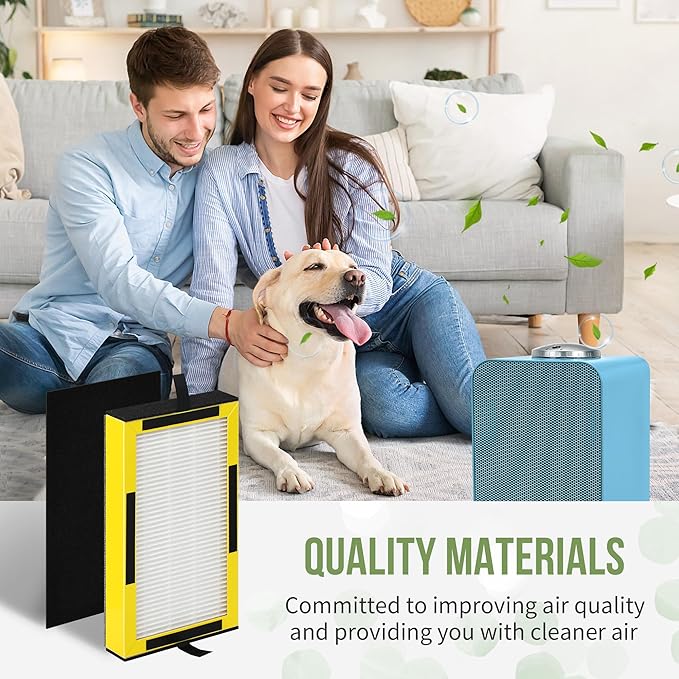 FLT4100 Filter Size E Compatible with Guardian Technologies Model AC4100 AC4100CA AC4150BL AC4150PCA AC4150P Purifier, Part # FLT4100 / FLT11CB4 / Filter E, 4 Mian Filters & 8 Carbon Filters