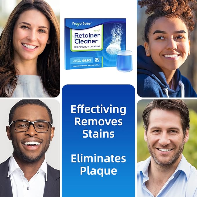 Retainer Cleaner Tablets & Denture Cleaning Tablets (5-mixed favor,156 denture cleaning tablets)