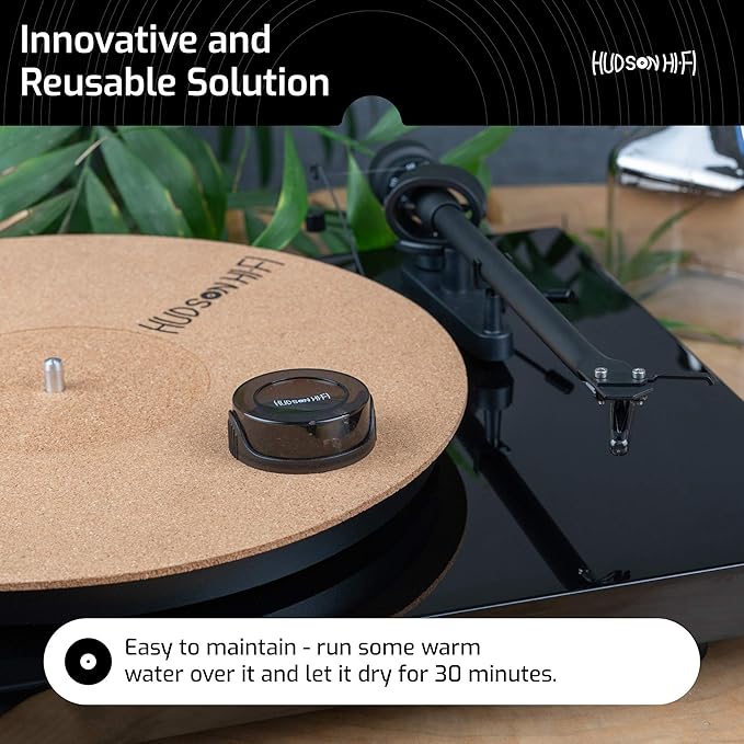 Hudson Hi-Fi Stylus Cleaner Gel – Restores Sound Quality – Anti-Static, Zero-Dust Record Player Needle Cleaner – Reusable Gel Bubble – Safe for All Turntable Record Players