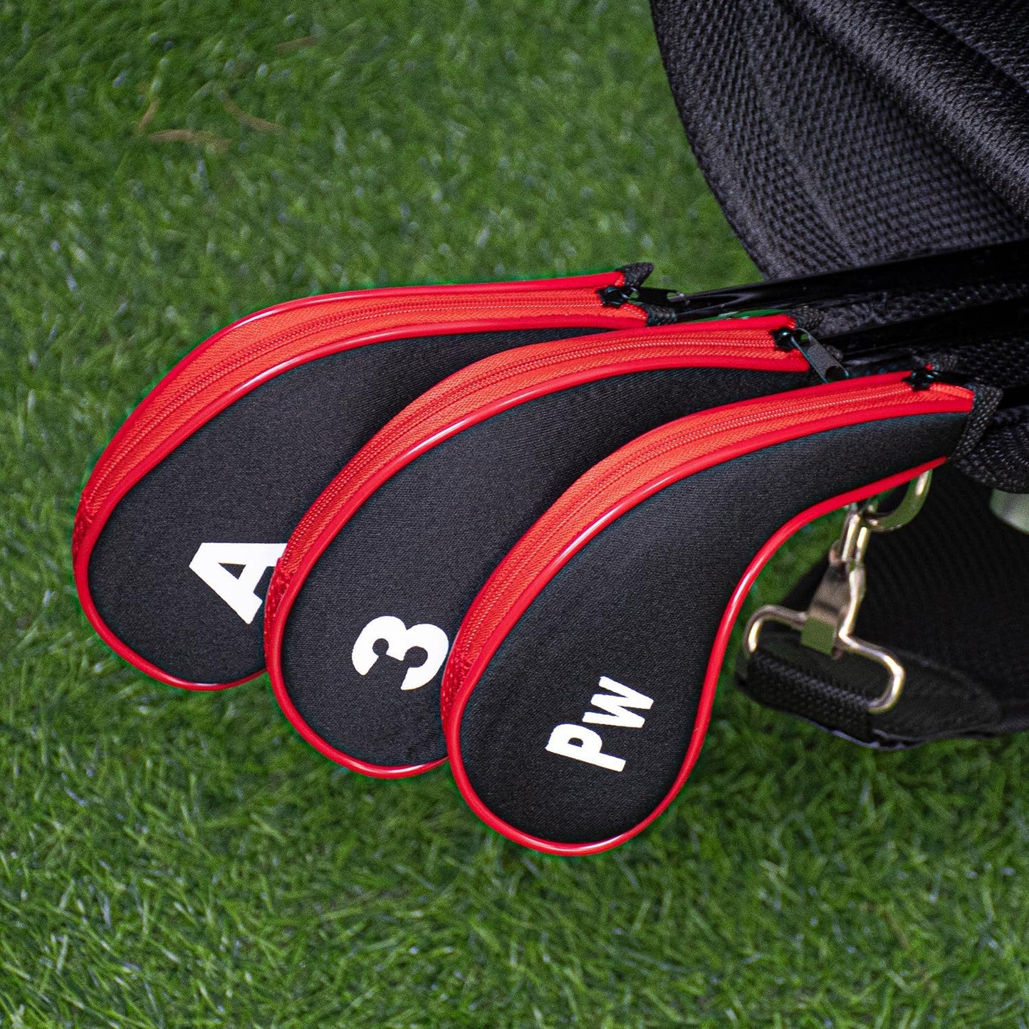 Golf 12pcs Thick Synthetic Golf Iron Head Covers Set Headcover Fit All Brands Callaway Ping Taylormade Cobra Etc. Also Custom Name