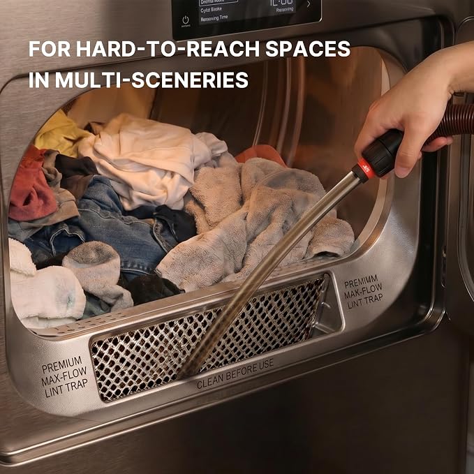 Shop-Vac Long Reach Flexible Micro Hose Set, Flexible Shop Vac Attachments with Universal Fit Adapter from 1-1/4”, 1-1/2”, 1-7/8”, 2-1/2”, Ideal for tight spaces, crevice corners and dryer vent
