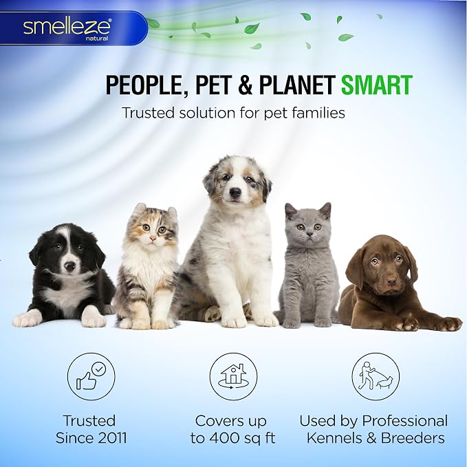 SMELLEZE 2 lb. Yard Odor Eliminator for Dogs – Long-Lasting Turf Cleaner for Pet Urine Outdoor & Poop | Safe for People, Pets, Plants & Planet | Works on Grass, Gravel, Patios & Kennels