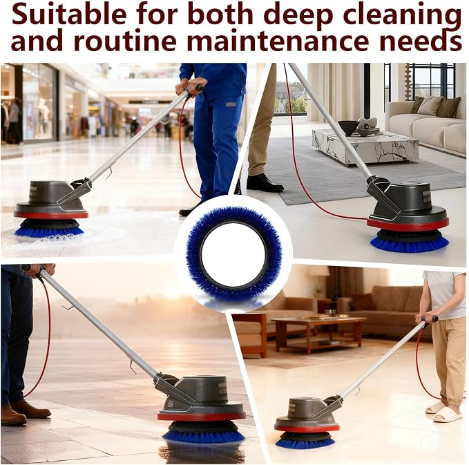 2 Pack 237058 Blue Crimped Polypropylene Scrub Orbiter Brush Replacement for Oreck Commercial ORB550MC, ORB600MW and ORB700MC Orbiter Floor Machines, for Bissell BGEM9000