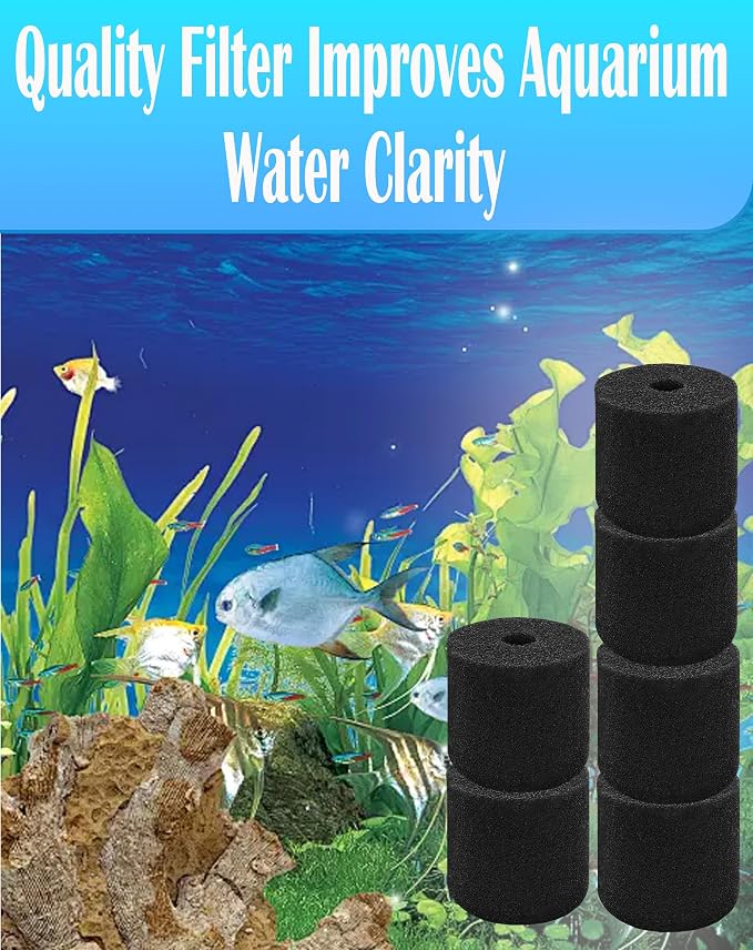 12-Pack 60 PPI Indoor Aquatics Carbon Pre-Filter Foam Part Accessory Kit, Compatible with OASE BioMaster Thermo 2 250, 350, 600 External Canister Aquarium Filters, for Freshwater & Saltwater Aquariums