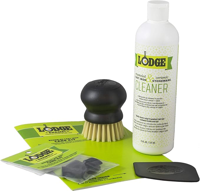 Lodge A-CAREE1 Enameled Cast Iron and Stoneware Care Kit, One Size, Assorted