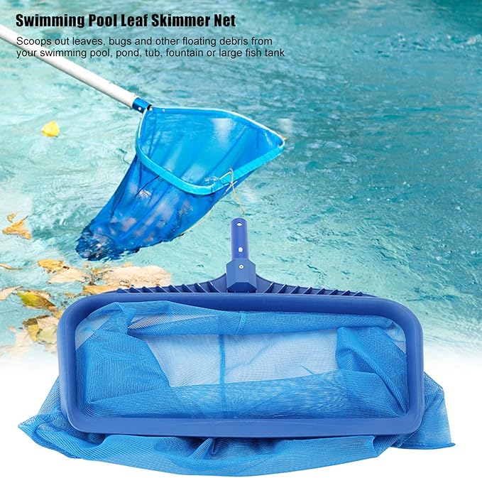 Kikumi Lightweight Leaf Skimmer Fine Mesh Net Bag Deep Swimming Pool Pond Bathtub Effectvie Tool