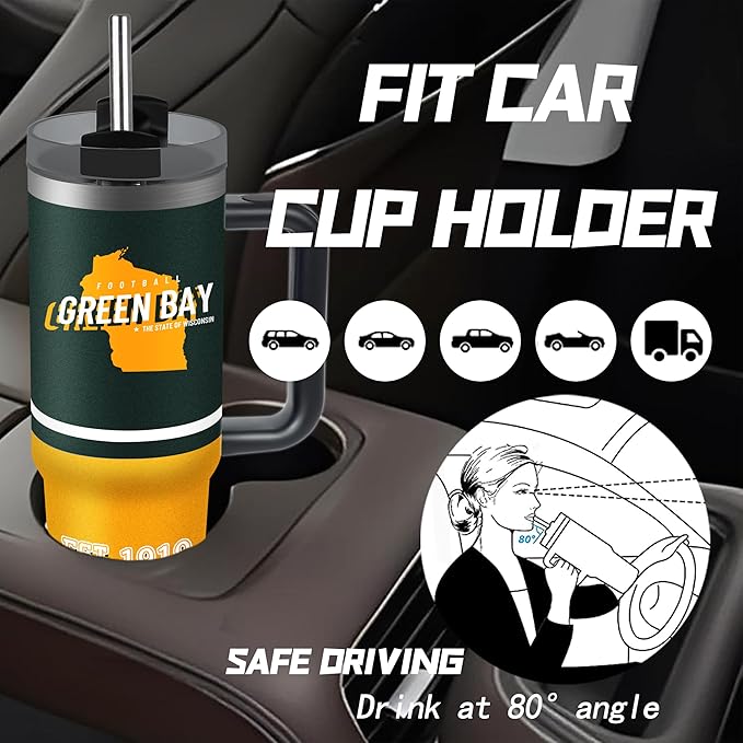Tumbler 30oz Straight Skinny Portable Handle Car Cups With Anti slip Sleeve Straw Dust Cover, Sports Travel, Stainless Steel Insulated Gifts for Men Women Fans