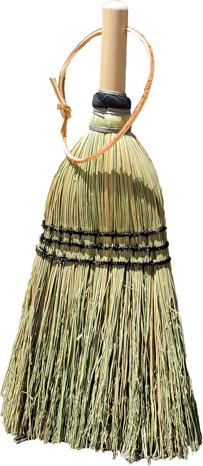 LaPrima Shops Authentic Amish Hand Made All Broomcorn Hand Broom (13.5-Inch/Deluxe Whisk)