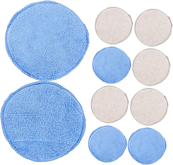 GLEAVI 50pcs Sponge Applicator for Car Detailing Car Washing Pad Wax Applicator Pads Polishing Soft Sponge for Paint
