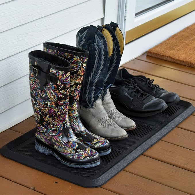 JobSite Boot Dryer with Rubber Drip Tray - Silent Shoe Dryer & Warmer For Work Boots, Gloves & Shoes - Fanless Convection Dry - Helps Reduce Odor