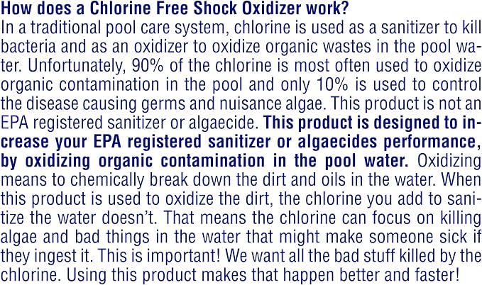 Pool Mate 2-Pounds 12-Pack Non-Chlorine Shock, Chlorine-Free Shock Oxidizer for Pools, Made in USA