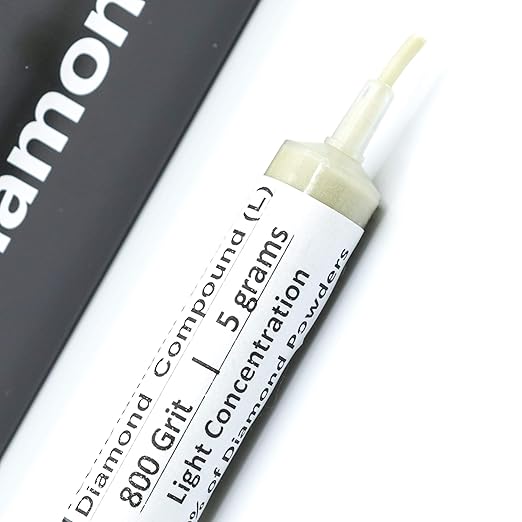 TechDiamondTools Diamond Polishing Compound Kit of 5 Lapping Paste USA Made 400 500 600 800 1050 Grit Lapping Compound for Rock Glass Metal Jewelry Resin Marble with 10% of Diamond Powder