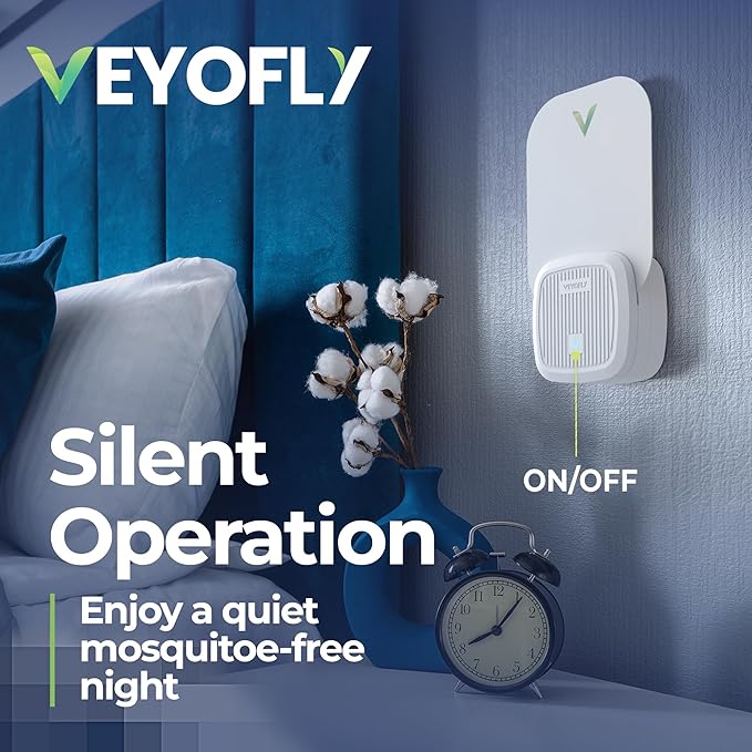 VEYOFLY Fly Trap Indoor, Fruit Fly Traps for Indoors, (1 Device + 2 Refills) Gnat Traps for House Indoor, Fly Catcher Indoor, Plug in Light Flying Insect Trap, Bug Light Killer, Fly Trap