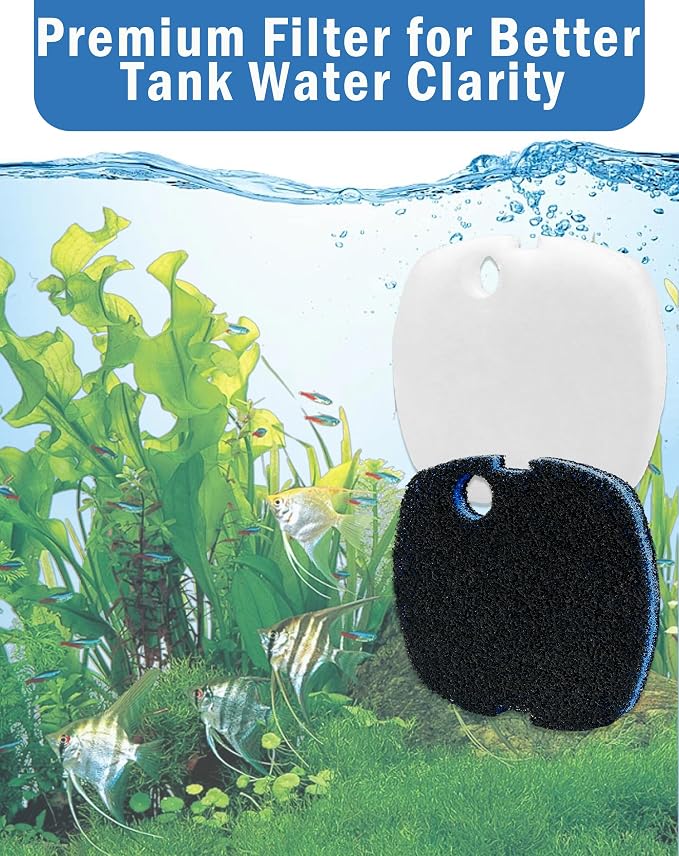 16-Piece Filter Media Replacement for SUNSUN HW-302 Canister Filter (264 GPH), Includes 6 Filter Pads, 2 Activated Carbons, 2 Ceramic Rings & 4 Mesh Bags, for Freshwater & Saltwater Aquariums