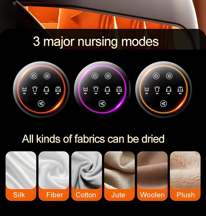 Portable Clothes Dryer, Folding Travel Dryer for Up to 12 Clothes | Includes Portable dryer for clothes, remote control, compact foldable design, ideal for apartments RV hotels & travel
