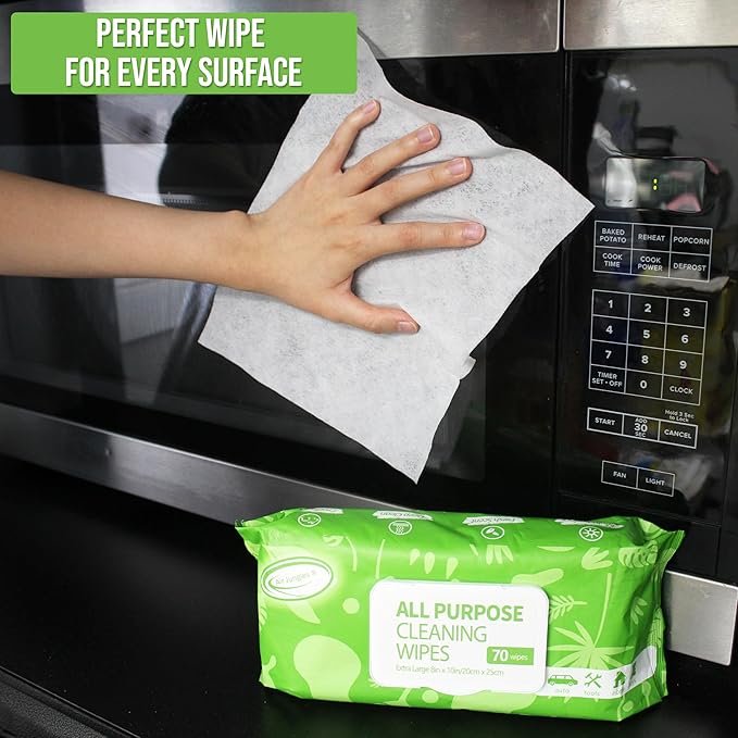 Air Jungles 3in1 Leather Cleaner Wipes 70 Count (Pack of 1), and All Purpose Car and Home Cleaning Wipes 70 Count