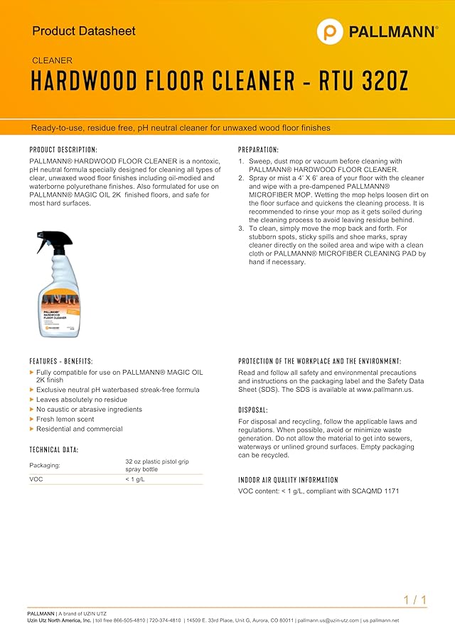 Pallmann Hardwood Floor Cleaning Kit