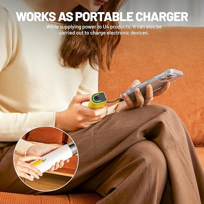 LiTHELi Handheld Vacuum Cleaner Cordless,10000Pa Suction Power with Rechargeable U Battery Ultra Lightweight Mini Car Vacuum,for Car, Home, Pet and Other Crevices, Yellow