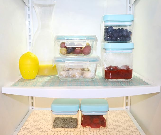 Premium Fridge Liner, BPA Free, Food Safe - Wider Roll Cut to Fit, Non Adhesive, Washable, Easy to Clean & Durable EVA Shelf Mats - FridgeFresh-Liner