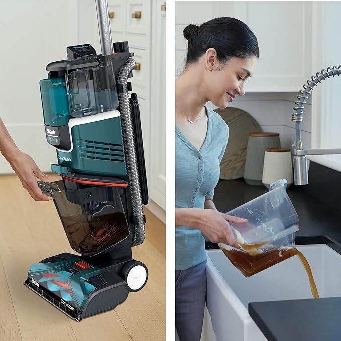 Shark R-EX205 CarpetXpert Carpet, Area Rug & Upholstery Cleaner with StainStriker, Built-in Spot & Stain Cleaner, Teal - Certified , EX200 Series (Renewed)