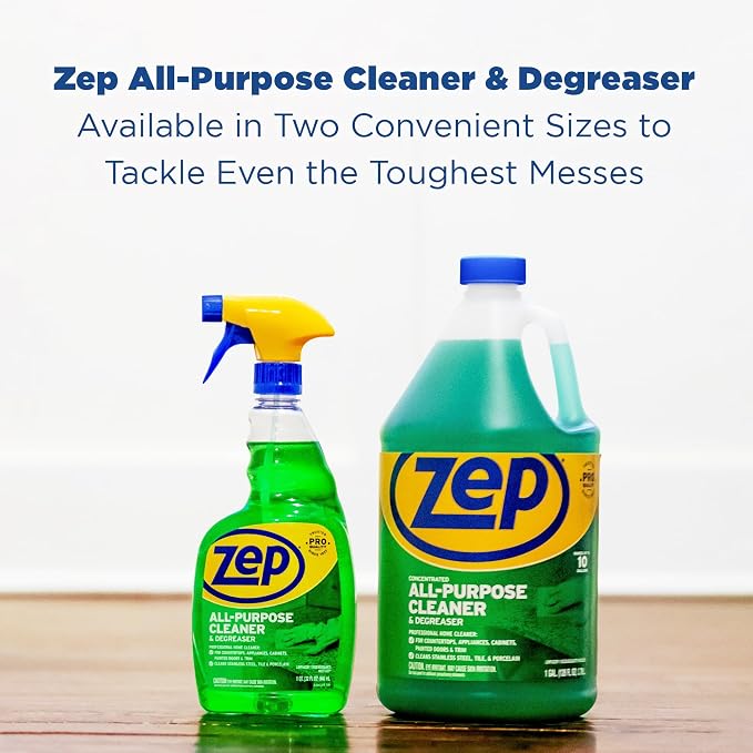Zep All-Purpose Cleaner and Degreaser, 128 oz, Pack of 2 | Customizable Strength for Any Cleaning Task, ZU0567128,