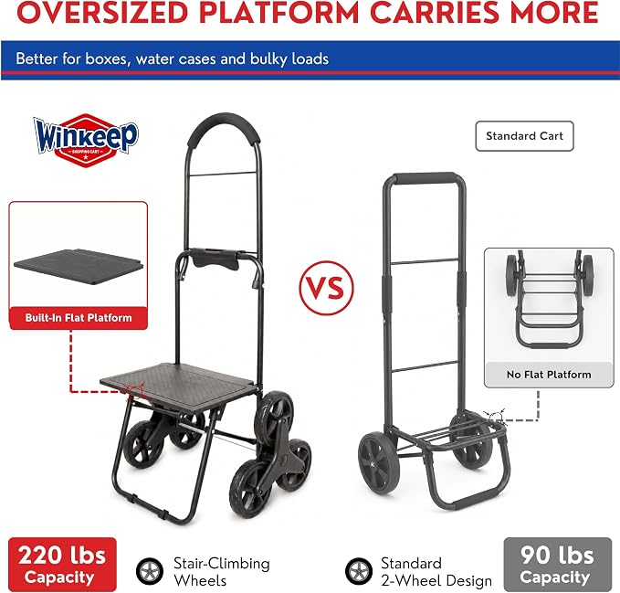 Shopping Cart, Super Loading Stair Climber 220 lbs Capacity, Grocery Foldable Trolley with Extra Large Shopping Bag Laundry Utility Cart with Adjustable Bungee Cord (Gray)