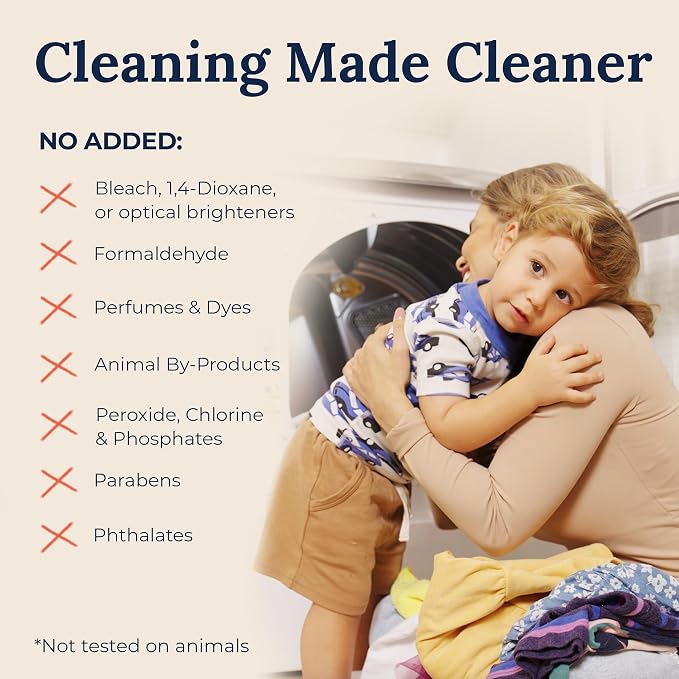 Miss Mouth's Laundry Detergent Sheets - 60 Loads, Unscented - Hypoallergenic & Sensitive Skin Friendly Laundry Sheets - Pediatrician & Dermatologist Tested Baby Detergent - Compact Travel Essentials