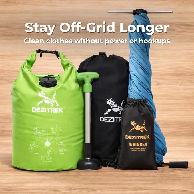 Large Off-Grid Laundry System Portable Washer and Clothes Wringer Wash and Dry Anywhere