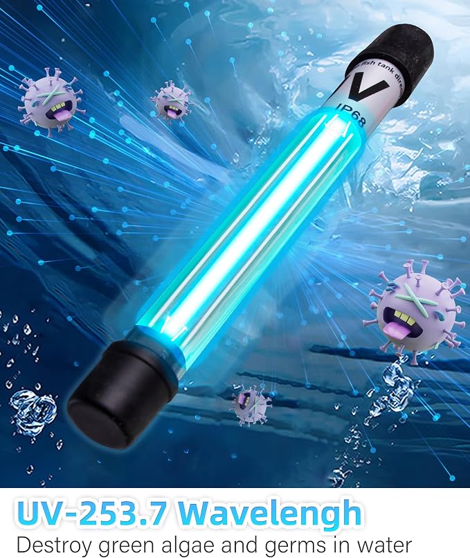 COOSPIDER 200GPH Aquarium Filter with 5W U-V Light for 30-100 Gallon | Fish Tank Filter for Green Control, Internal 11W Pump for Turtle Tank, Small Pond, Pool Filter, Cold Plunge Ice Bath Hot Tub